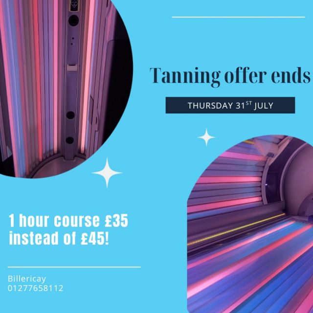 Our offer of £35 for our 1 hour course finishes the Thursday 31st July at 8pm, be quick!!!! 🌺☀️🫶🏻

#explorepage #tanning #billericay #salon #essex #sunbeds #tanningbeds #sunbedcourse #bronzed