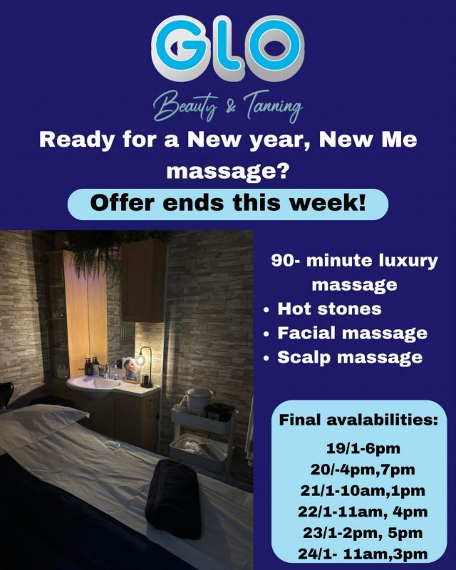 Your final chance to book this amazing massage offer, ending this week!!🩵

NEW year, New you 90 minute luxury massage
•Hot stones
•Facial massage
•Scalp massage

Give us a call to book your appointment, limited spaces left!
📞01277 658112

#massage #billericaysalon #massageoffers #explorepage #beauty #selfcare