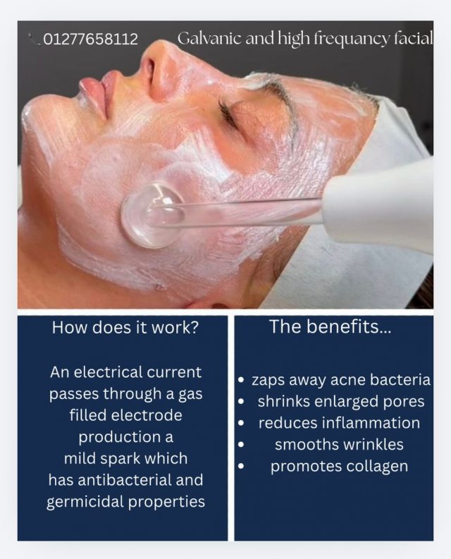 Galvanic an do high frequency facial🩵 #galvanic #highfrequancyfacial #billericayfacial #essexbeauty #billericaybeauty