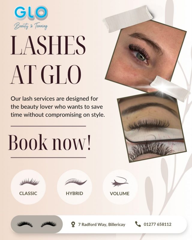 Eyelash Extensions Here at GLO✨
We have limited availability for this week, be quick and book now via 01277 658112 to secure your appointment 🥰
Lashes are a need! 🤭