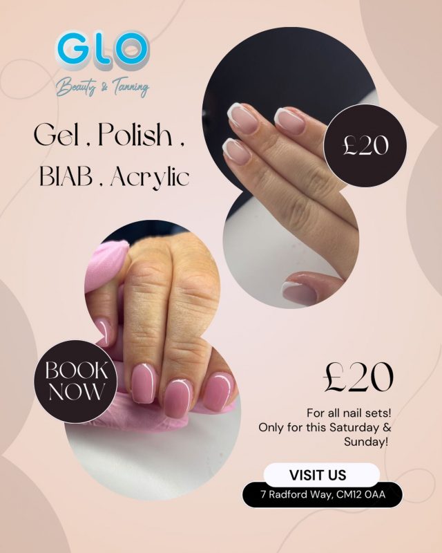 Today & Tomorrow Nail Sets Are Only £20!🤭🫶🏻
Call us on 📞 01277 658112