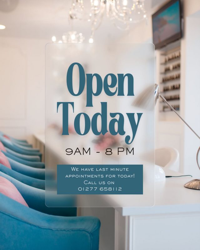 In need of a last minute appointment today? 📞Call us on 01277 658112 🫶🏻